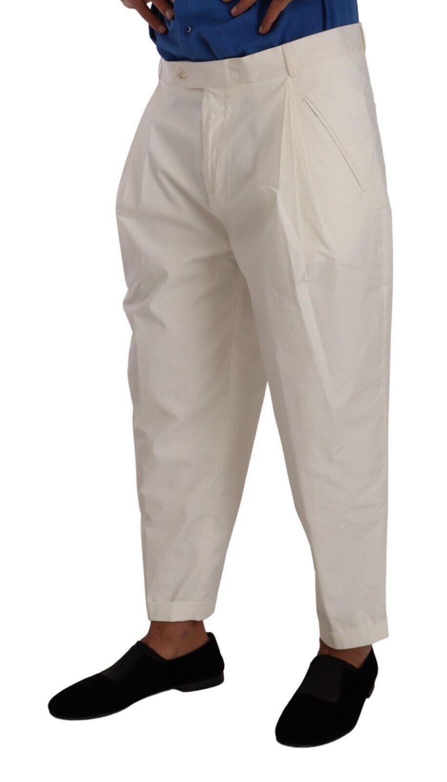 Dolce & Gabbana  Men's Pleated Trousers White