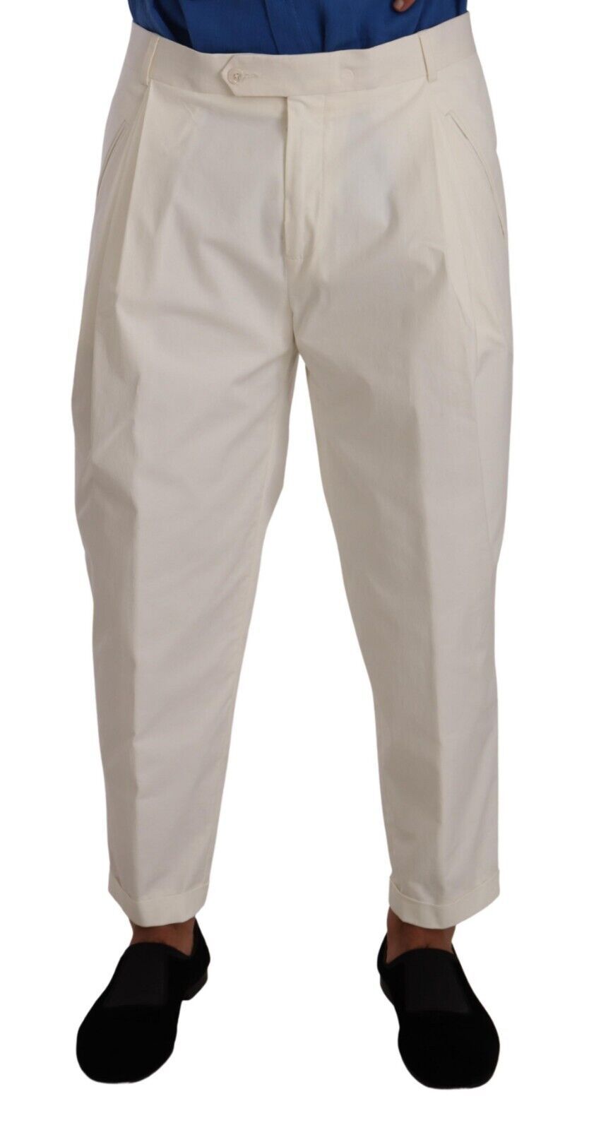 Dolce & Gabbana  Men's Pleated Trousers White