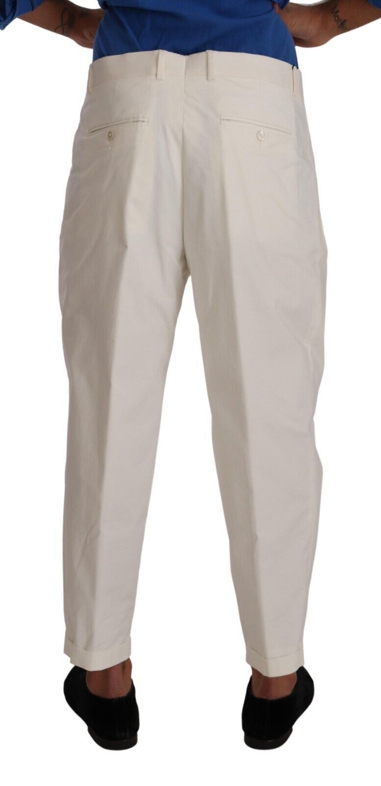 Dolce & Gabbana  Men's Pleated Trousers White
