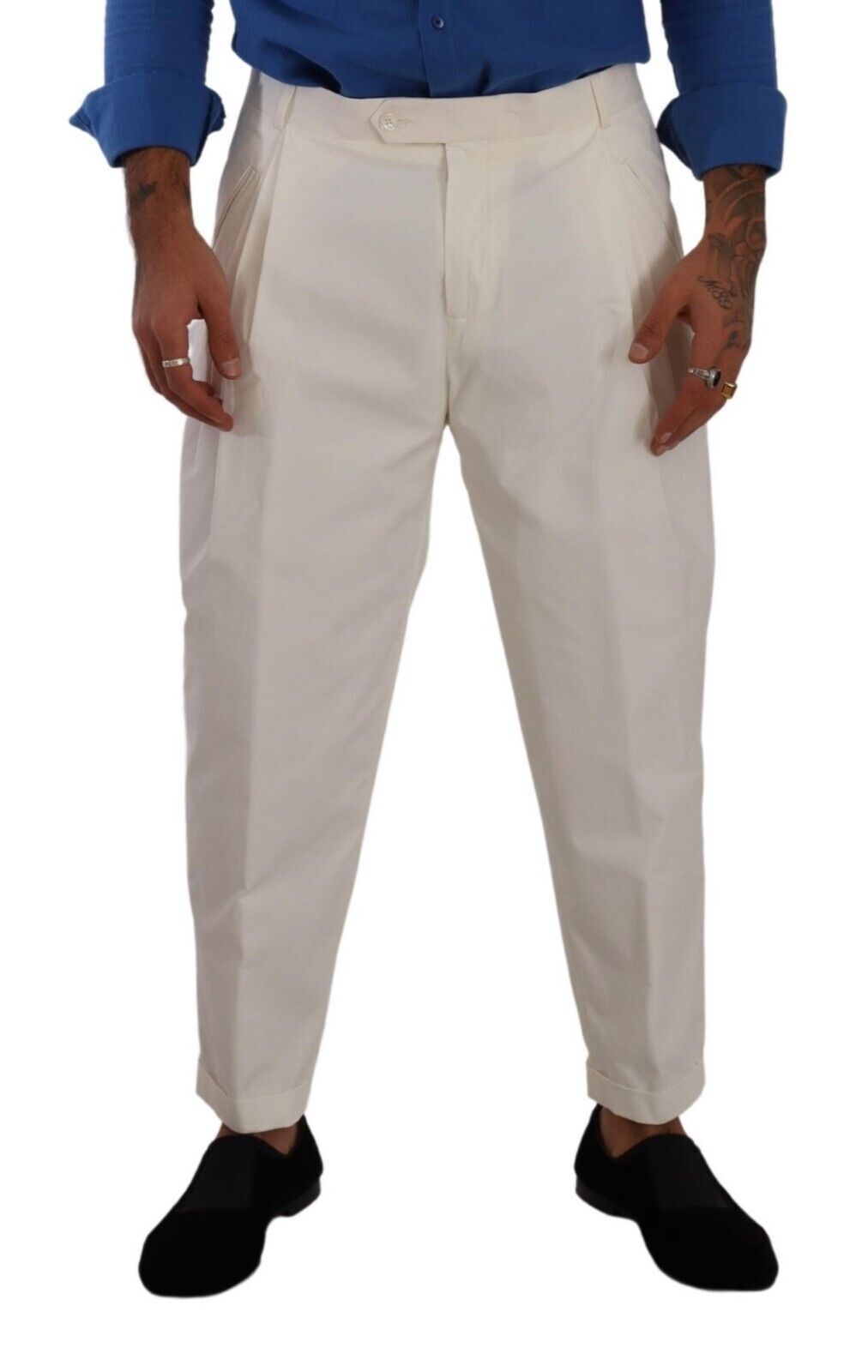 Dolce & Gabbana  Men's Pleated Trousers White