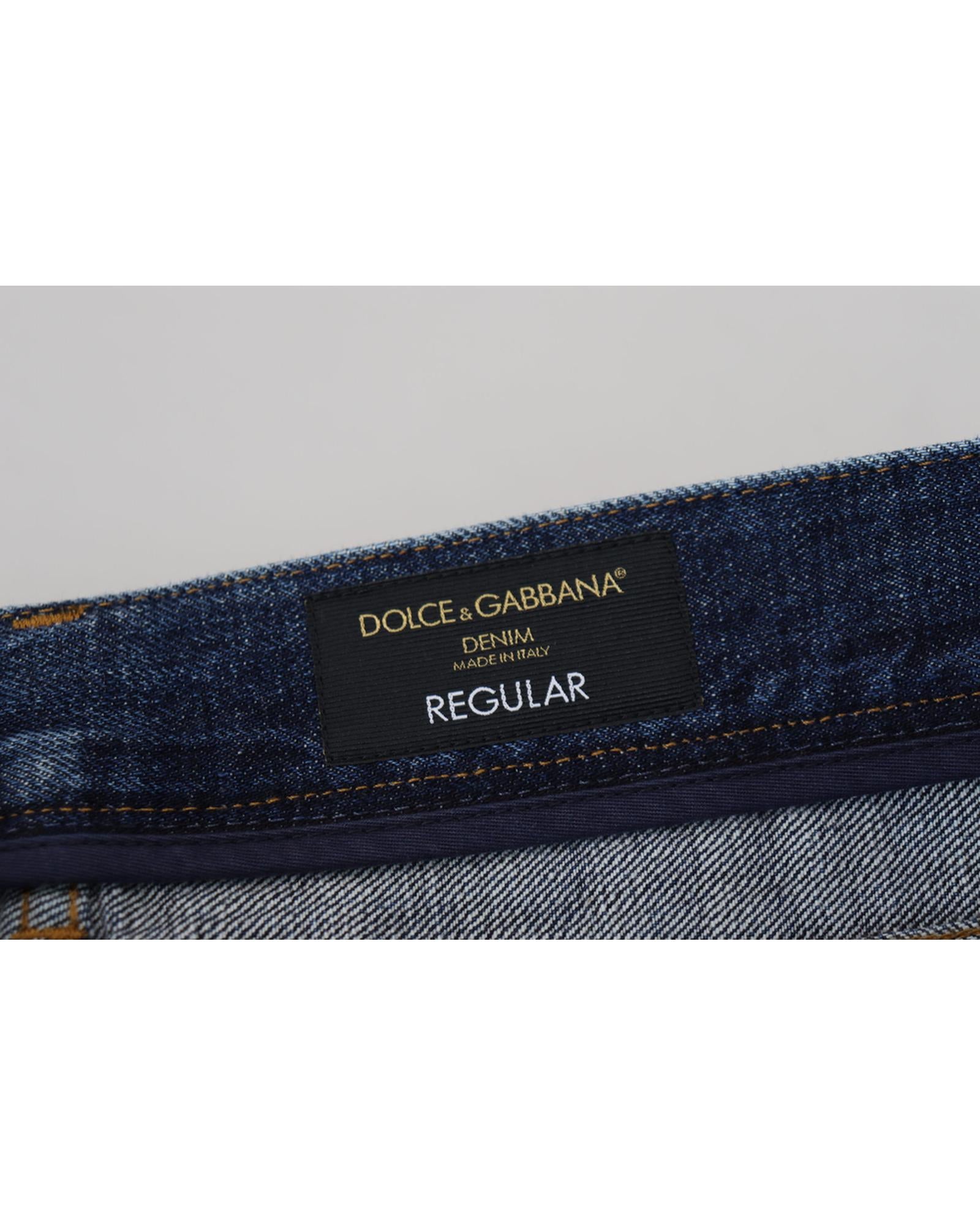 Dolce & Gabbana Men's Slim Fit Ripped Jeans