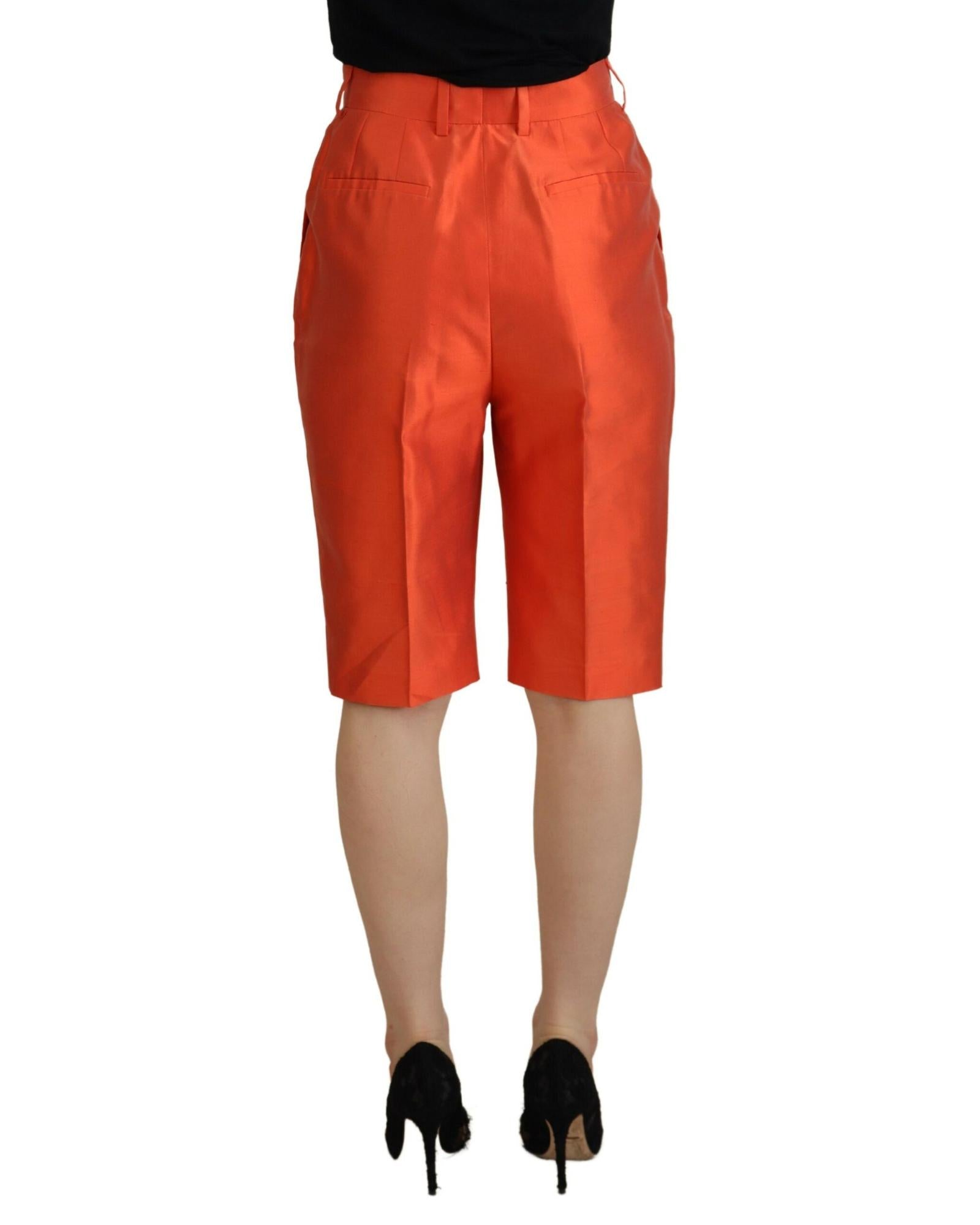 Dolce & Gabbana Silk Shorts in Orange
