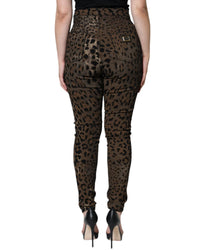 Dolce & Gabbana Leopard Print High Waist Skinny Jeans for Women