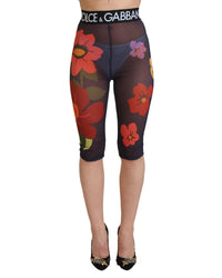 Dolce & Gabbana Floral Mesh Leggings Black