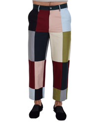 Dolce & Gabbana Patchwork Cotton Trousers for Men 32 Multicolor