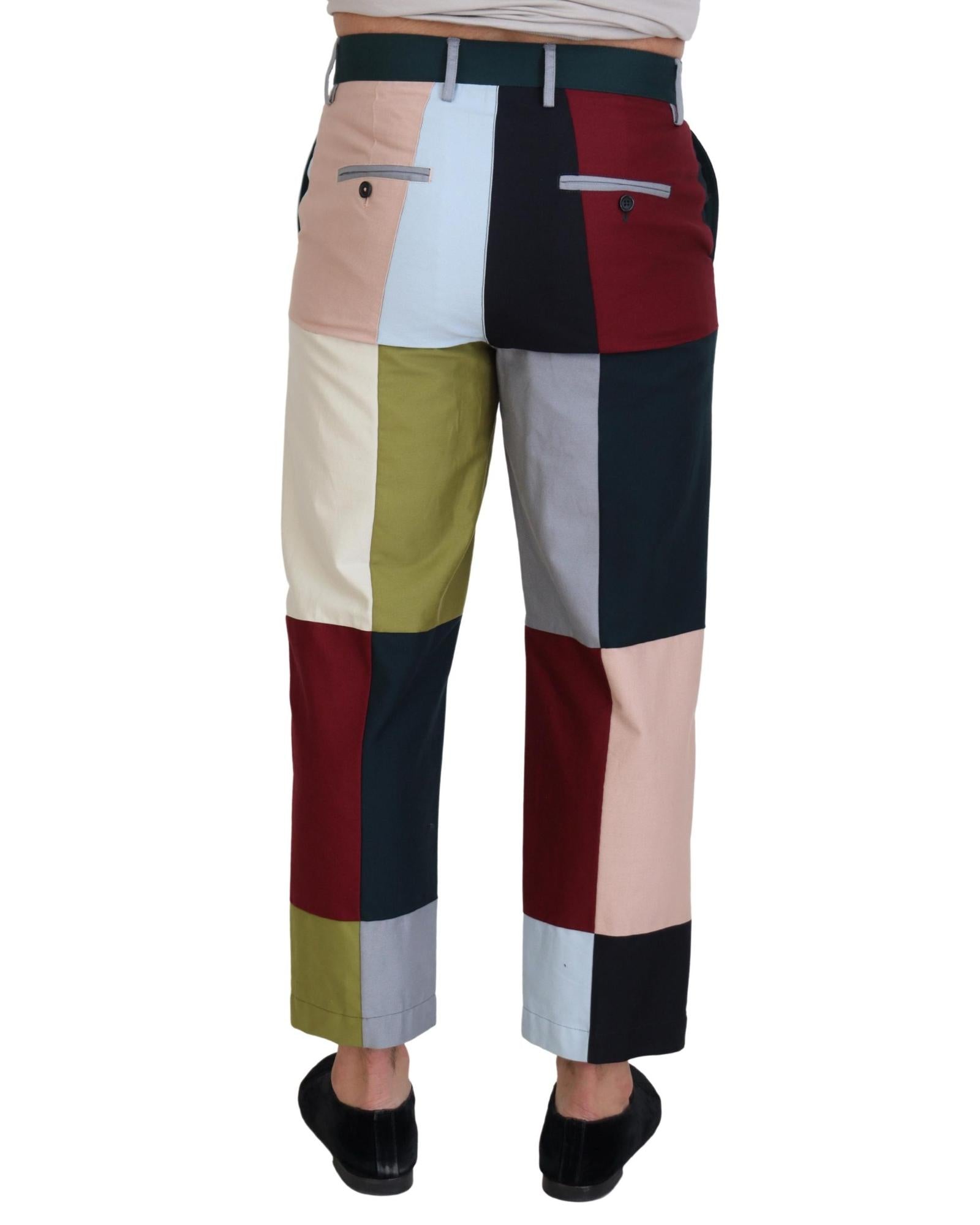 Dolce & Gabbana Patchwork Cotton Trousers for Men