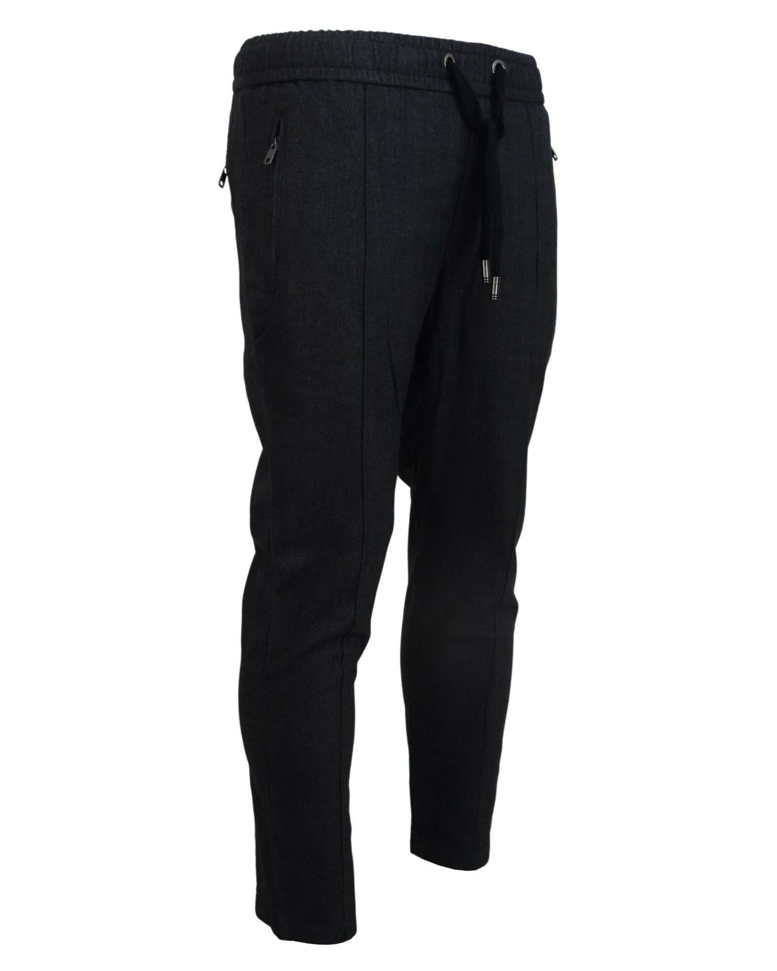 Dolce & Gabbana Men's Black Denim Jogger Pants
