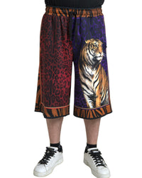 Dolce & Gabbana Tiger Print Shorts for Men 28" Waist Multicolor