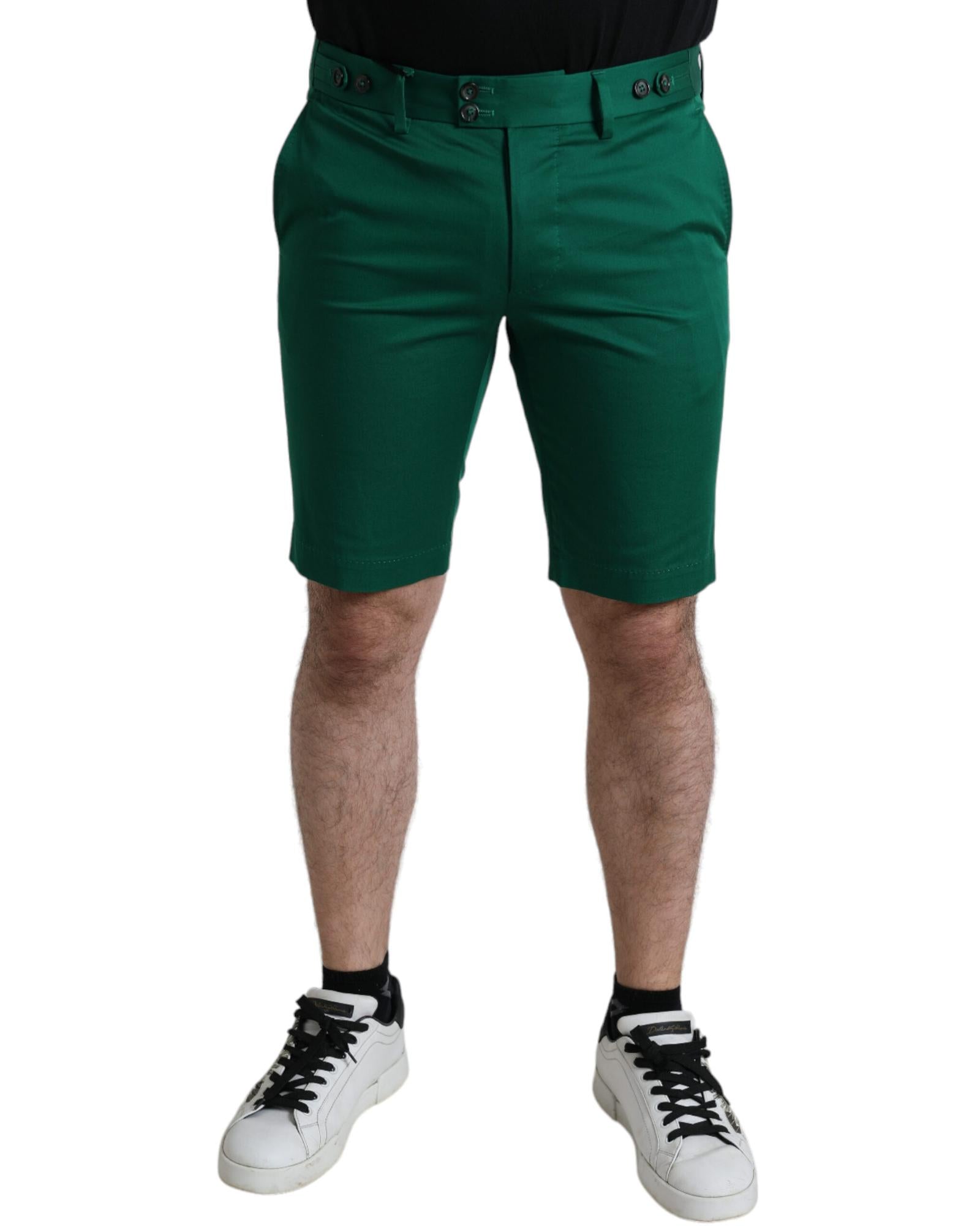 Dolce & Gabbana Cotton Bermuda Shorts Green