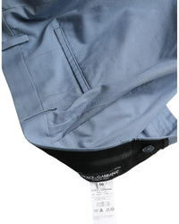 Dolce & Gabbana Blue Cotton Folded Hem Bermuda Shorts