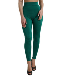 Dolce & Gabbana Women's High Waist Leggings - Green 6 Green