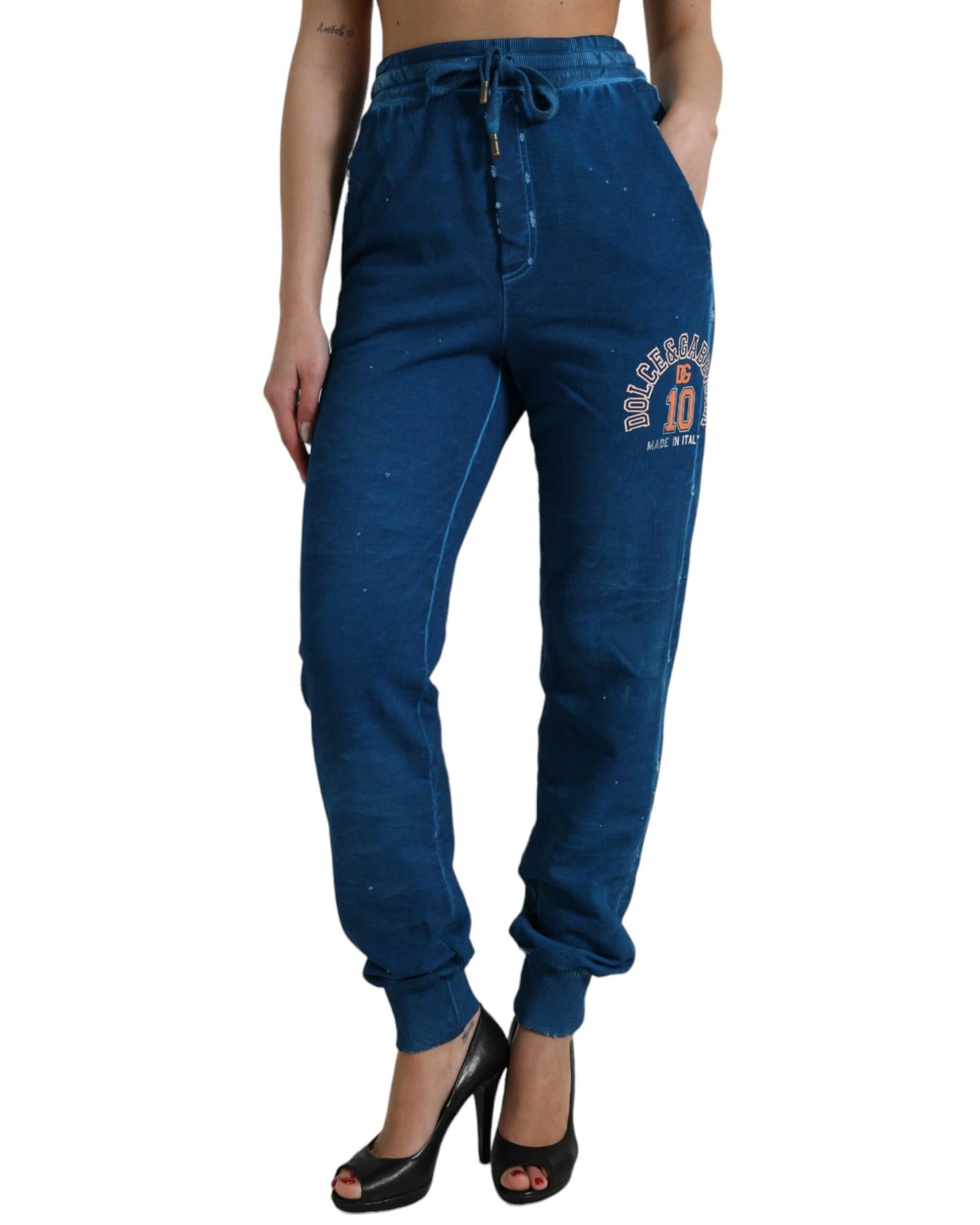 Dolce & Gabbana Women's DG Jogger Pants 6 Blue