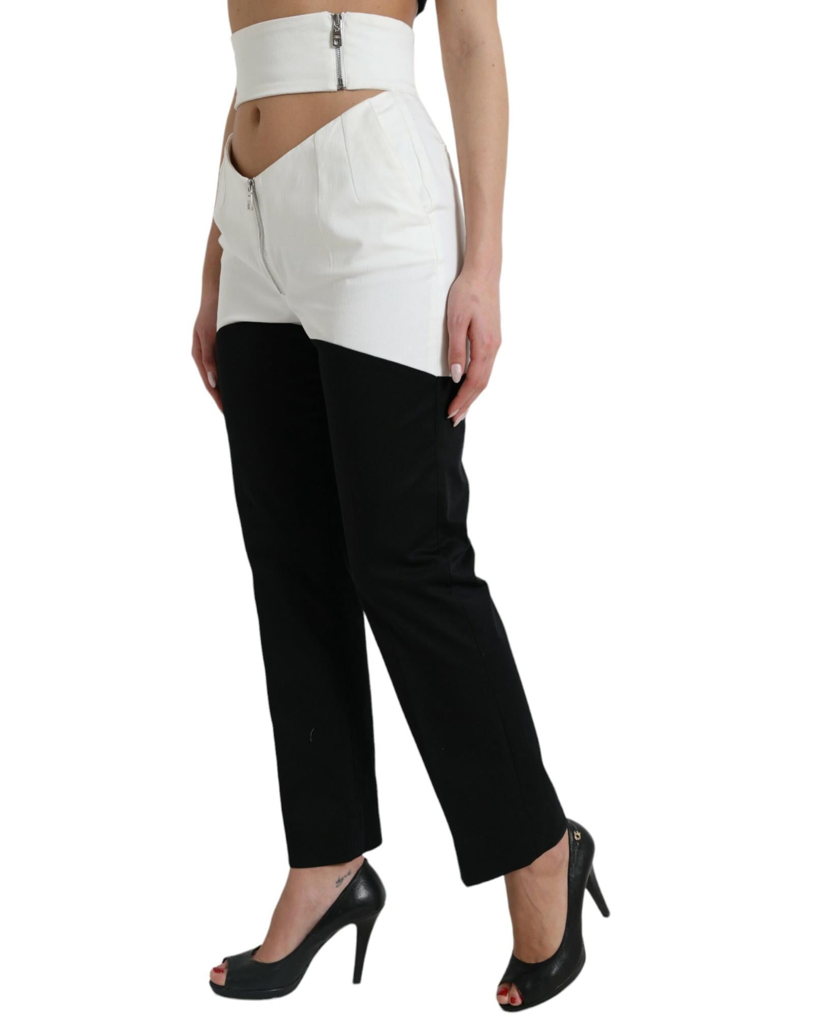 Dolce & Gabbana Cut Out Trousers BlackWhite