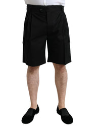 Dolce & Gabbana Mens Black Cargo Shorts Black