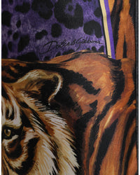 Dolce & Gabbana Tiger Print Silk Trousers for Men