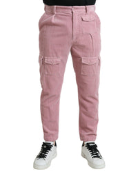 Dolce & Gabbana Men's Corduroy Cargo Pants - Pink 38 Pink