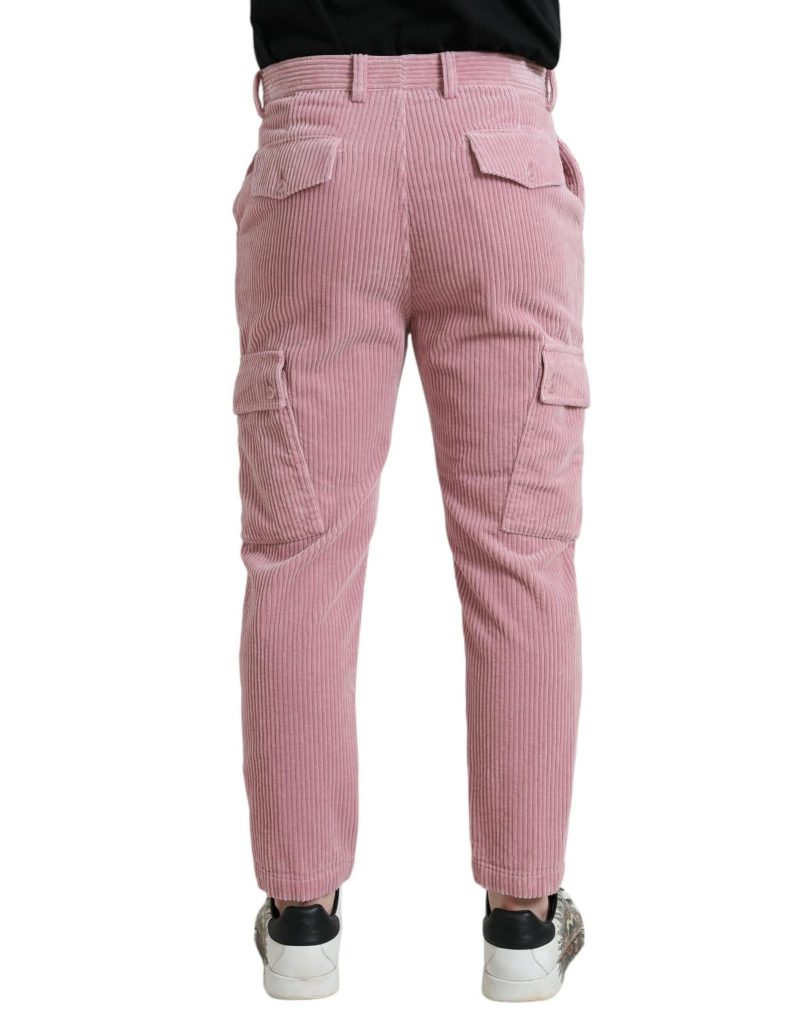 Dolce & Gabbana Men's Corduroy Cargo Pants - Pink