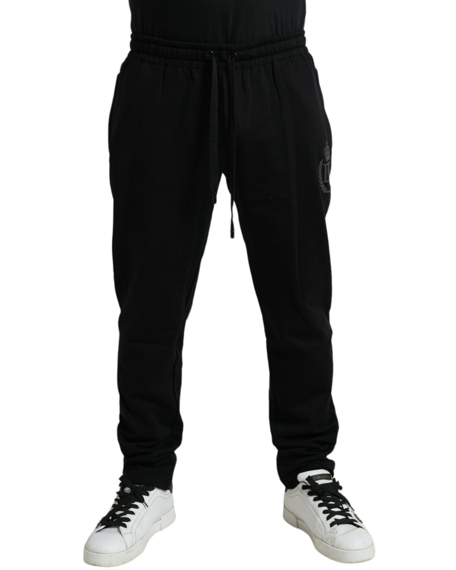 Dolce & Gabbana DG Crown Sweatpants - Black 38 Black