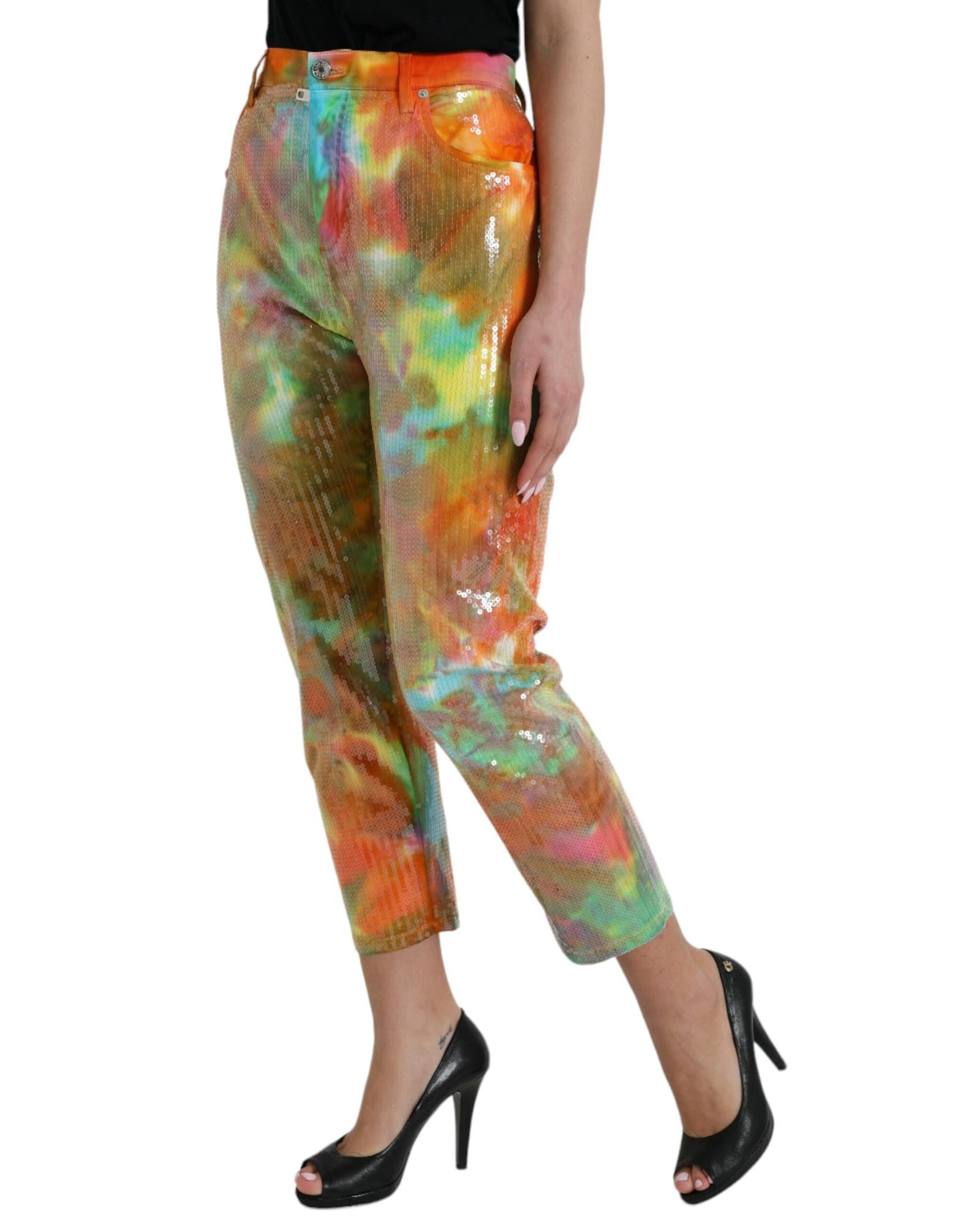 Dolce & Gabbana Women's Sequin Tie-Dye Jeans