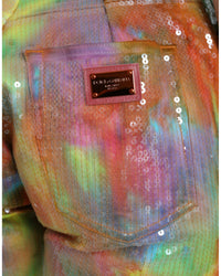 Dolce & Gabbana Women's Sequin Tie-Dye Jeans