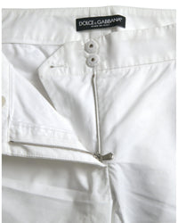 Dolce & Gabbana Women's Lace-Up Cotton Pants White