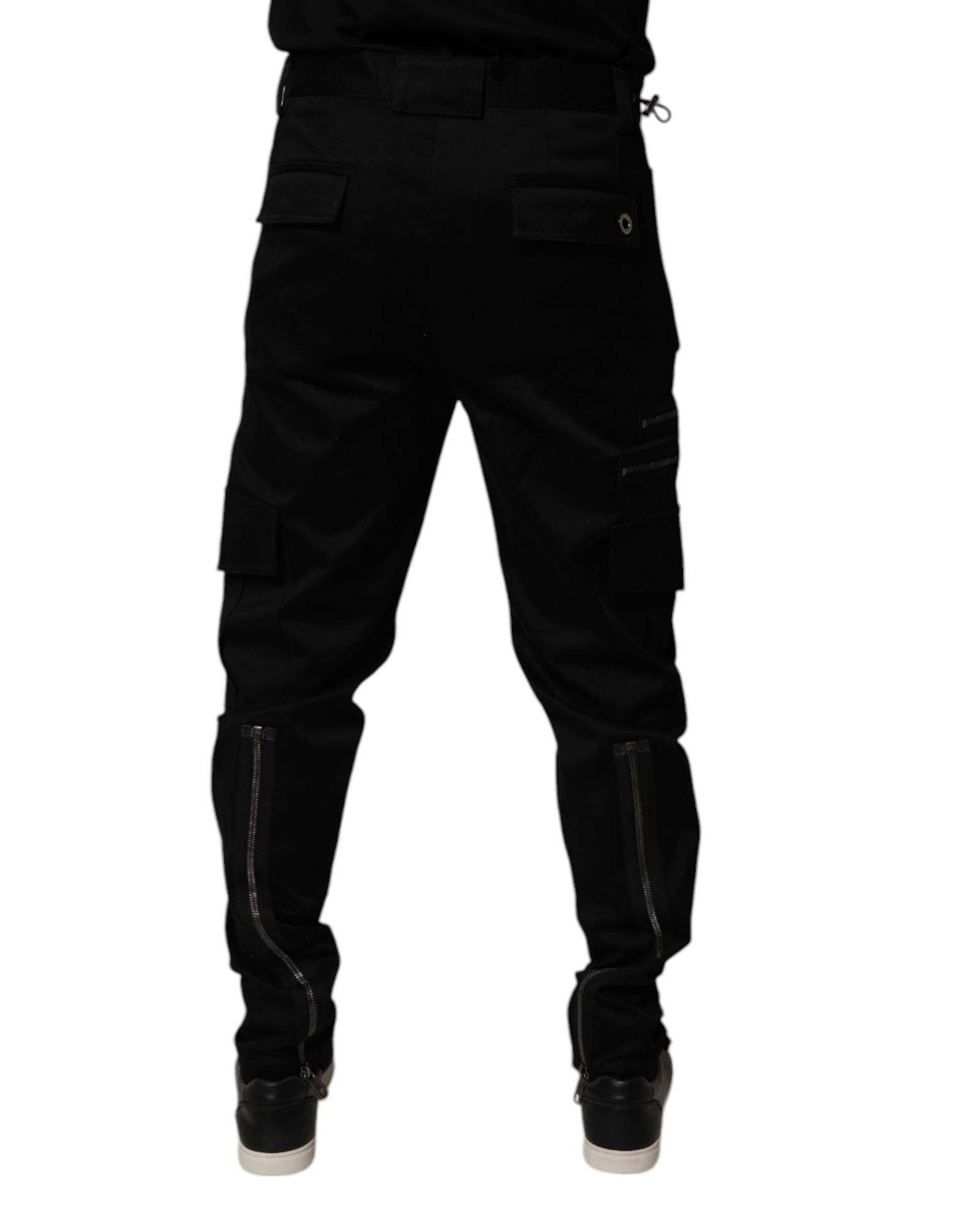 Dolce & Gabbana Zip Cargo Pants Men Black