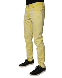 Dolce & Gabbana Straight Leg Jeans Men Yellow Pants