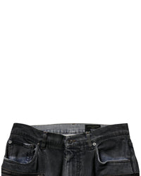 Dolce & Gabbana Zipper Detail Distressed Jeans Men Dark Gray Pants