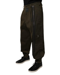 Dolce & Gabbana Zip Detail Cargo Pants Men Brown