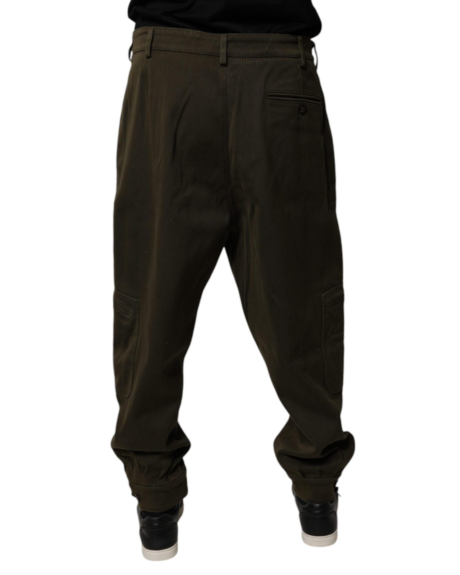 Dolce & Gabbana Zip Detail Cargo Pants Men Brown