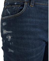 Dolce & Gabbana Slim Fit Distressed Jeans Men Khaki Pants