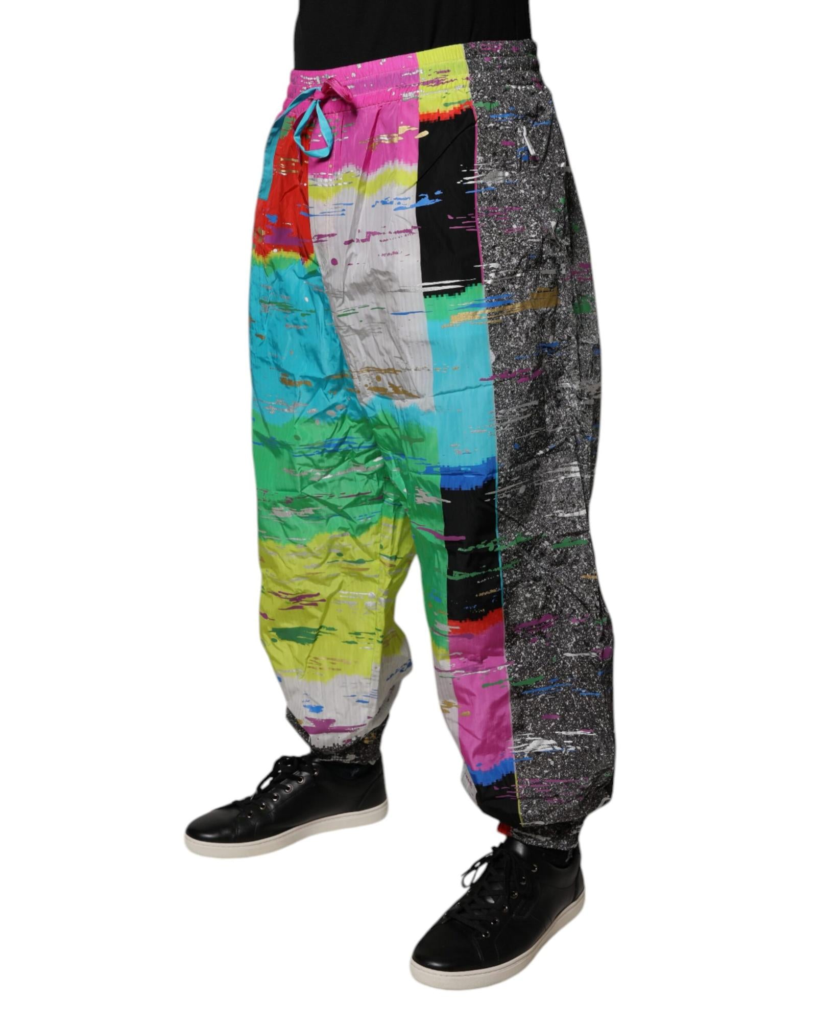 Dolce & Gabbana Abstract Print Casual Pants Men Multicolor