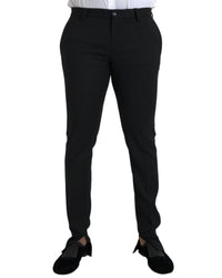 Dolce & Gabbana Slim Fit Pinstripe Trousers Black 34 Black
