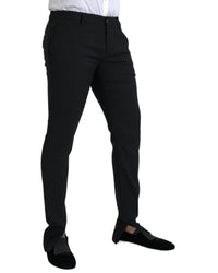 Dolce & Gabbana Slim Fit Pinstripe Trousers Black