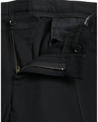 Dolce & Gabbana Slim Fit Pinstripe Trousers Black