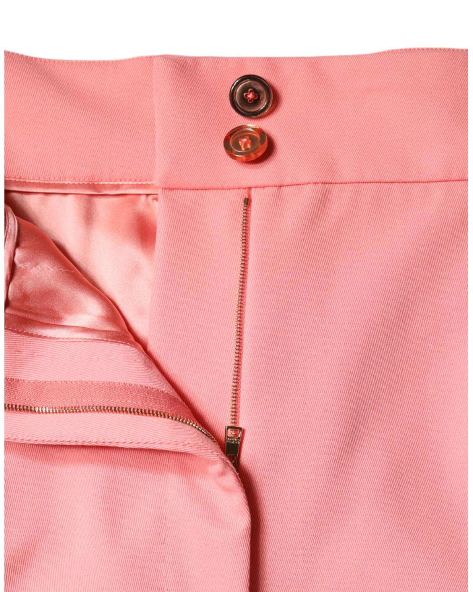Dolce & Gabbana  High Waist Slim Leg Trousers in Pink