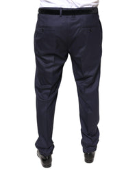 Dolce & Gabbana Classic Fit Trousers Navy Solid Men Blue Pants