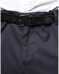 Dolce & Gabbana Classic Fit Trousers Navy Solid Men Blue Pants