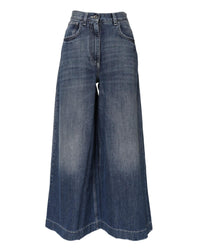 Dolce & Gabbana Wide Leg Denim Jeans Women Blue Jeans & Pants