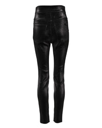 Dolce & Gabbana Metallic Finish Skinny Pants Women Black Jeans & Pants