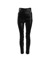 Dolce & Gabbana Metallic Finish Skinny Pants Women Black Jeans & Pants