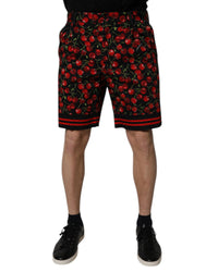 Dolce & Gabbana Cherry Print Shorts Men Black And Red 32" Waist Black And Red