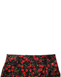 Dolce & Gabbana Cherry Print Shorts Men Black And Red