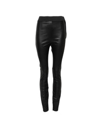 Dolce & Gabbana Leather Slim Pants Women Black Jeans & Pants