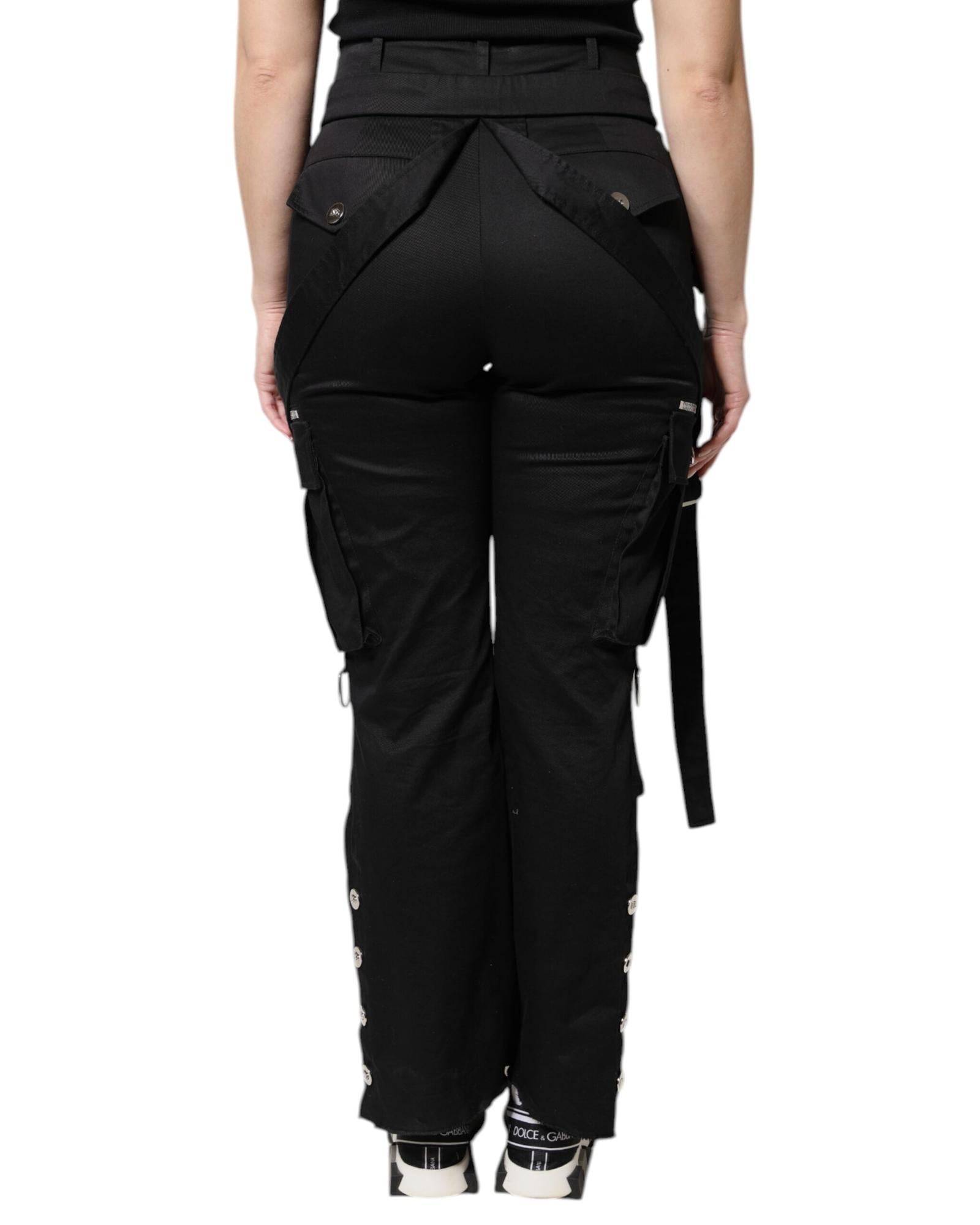 Dolce & Gabbana Cargo Pants with Functional Straps Women Black