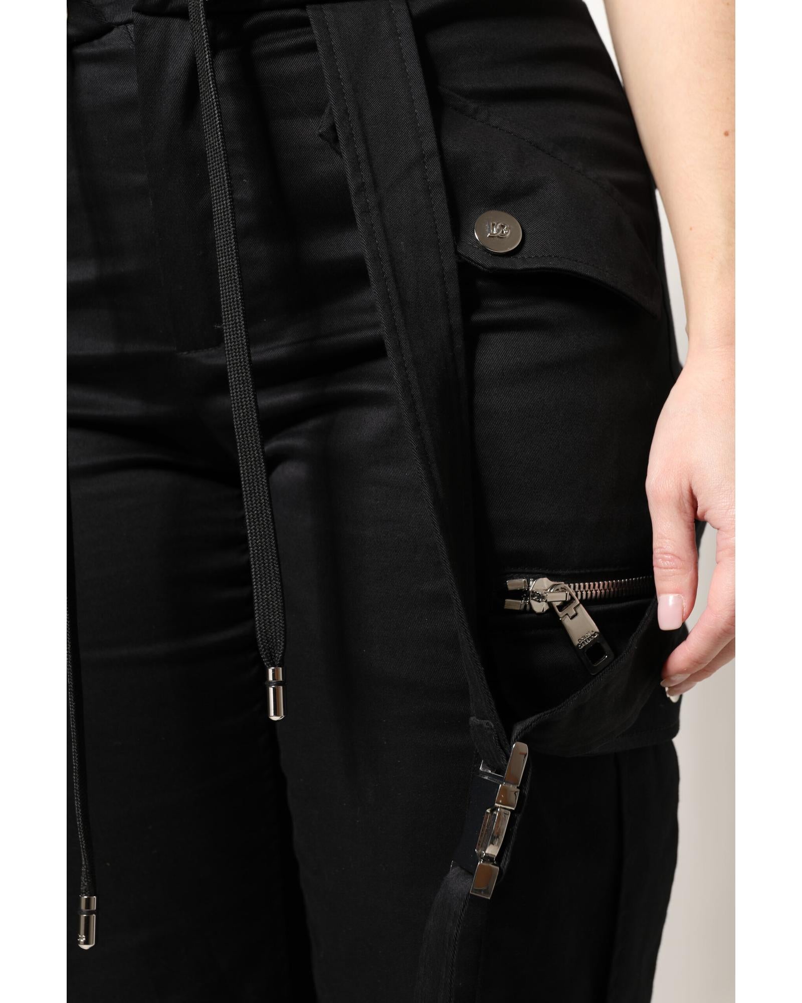 Dolce & Gabbana Cargo Pants with Functional Straps Women Black
