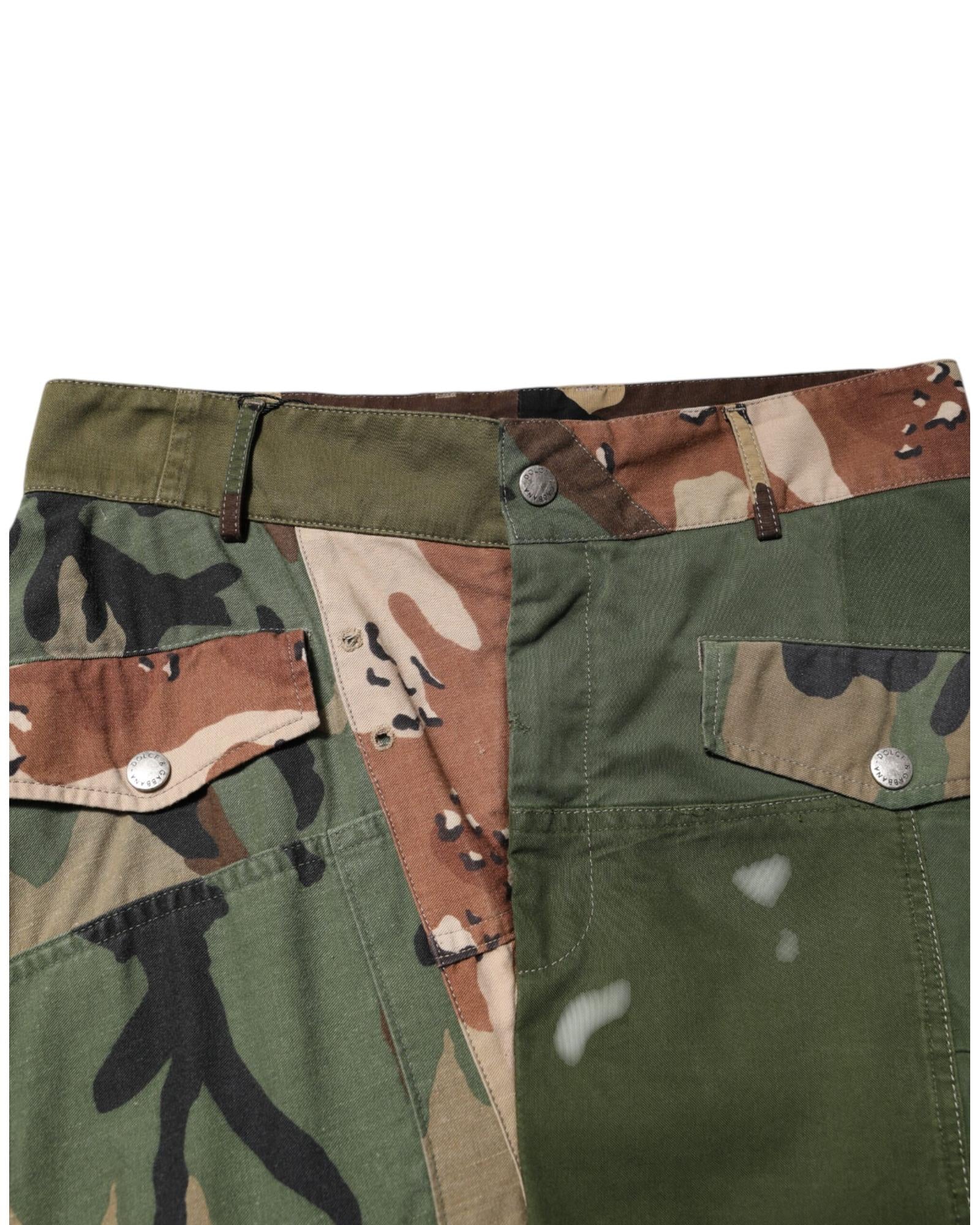 Dolce & Gabbana Patchwork Camouflage Pants Women Multicolor Jeans & Pants