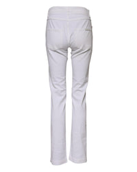 Dolce & Gabbana Floral Embroidered Jeans Women White Jeans & Pants