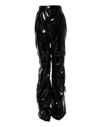 Dolce & Gabbana Cargo Style Shiny Pants Women Black Jeans & Pants