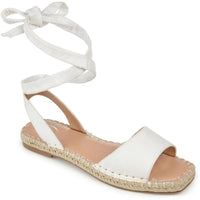 Emelie Womens Lace-Up Faux Suede Flat Sandals